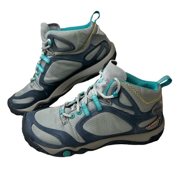 MERRELL Proterra Mid Gore-Tex Hiking Boots Gray Size 8 - Picture 1 of 17